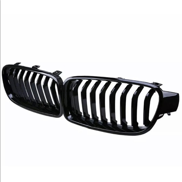 Gloss Black Front Kidney Grille Grills for BMW F30 3 Series 328i 335i 2012-2016 - Picture 1 of 3
